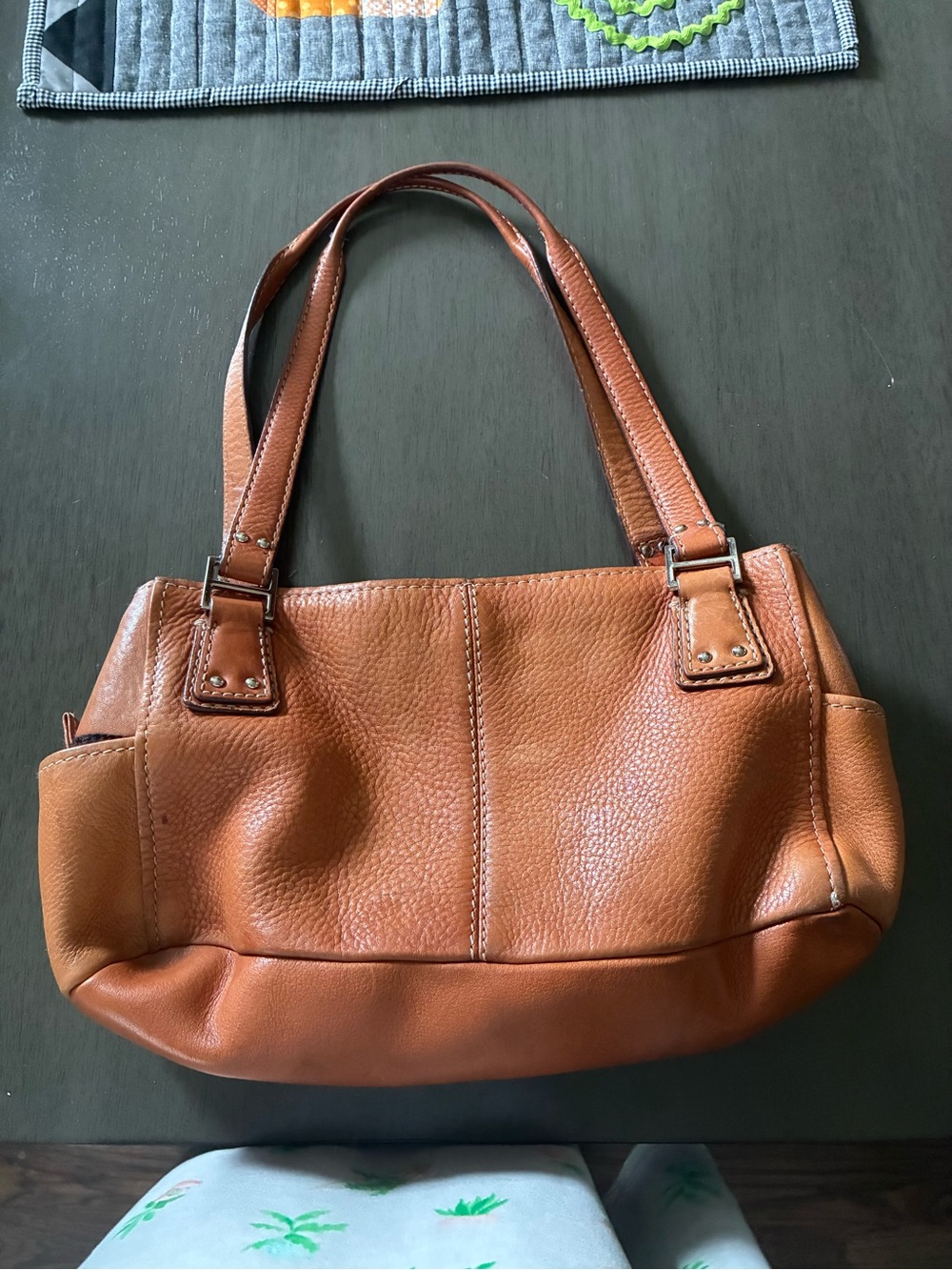 Fossil Cognac Leather Shoulder Bag
